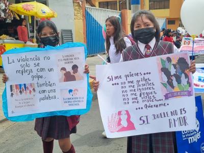 Movilizaciones a ritmo de batucadas feministas por el derecho a una vida libre de violencias machistas en Perú