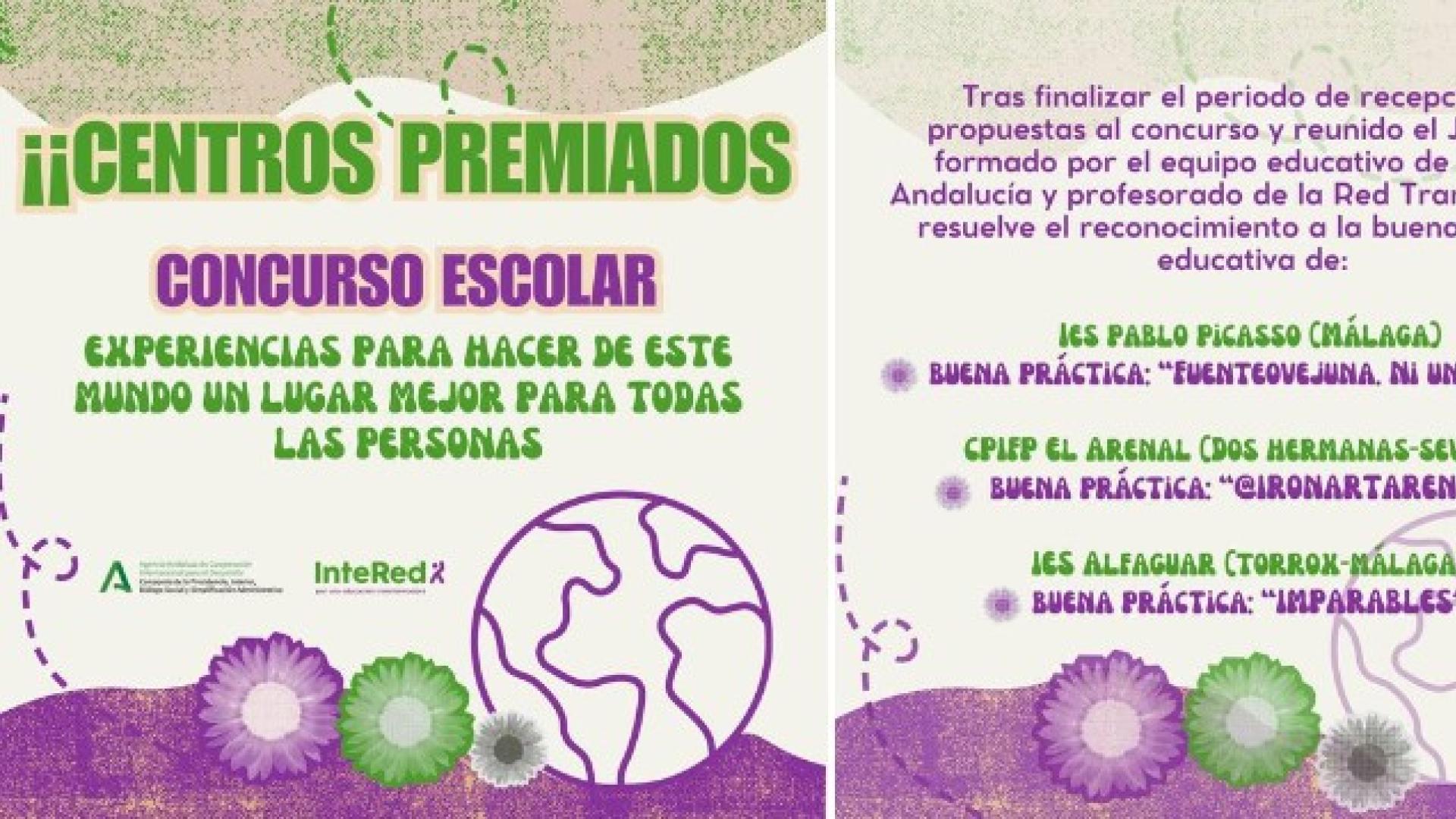 InteRed premia las buenas prácticas educativas de tres centros de Andalucía